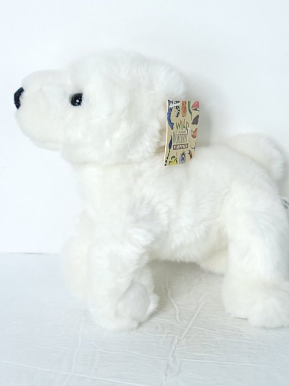 Bass Pro Shop Polar Bear Plush Wildlife Artist Realistic Stuffed Toy 9" Floppy